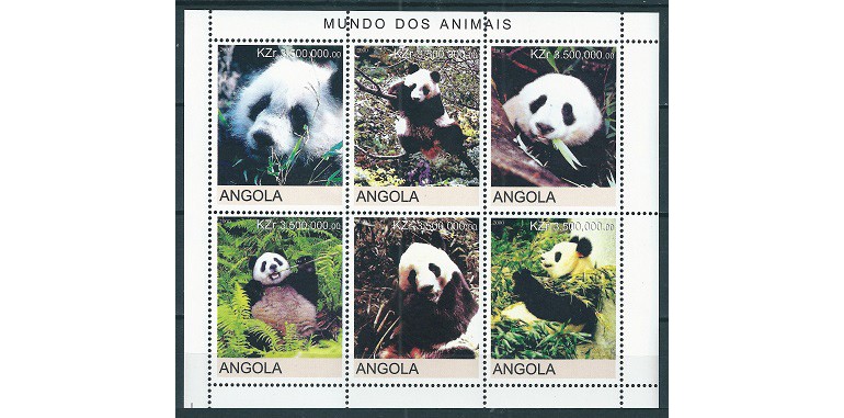 ANGOLA 2000 - URSI PANDA - BLOC NESTAMPILAT - MNH / faunapriv20